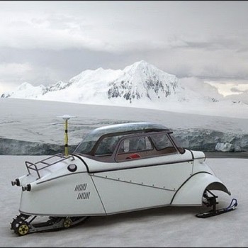 BMW Isetta Snowmobil Schnee