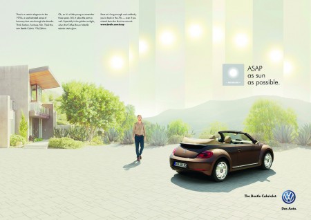 Neue Beetle Cabriolet Kampagne/Anzeigenmotiv Volkswagen