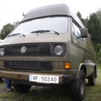 VW Bus Camp Out 2014 T3 Militär Hochdach Allrad Syncro