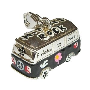 VW Bus Hippie Bulli Charm Emaille