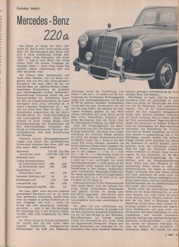 Mercedes-Benz 220a Test AutoTouring 1955