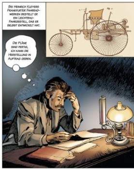 Automobilhistorie als Comic: "Carl Benz - Ein Leben für das Automobil" Bilder