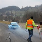 Rebenland Rallye Porsche 911 Start SP 9 Glanz rauchende Reifen