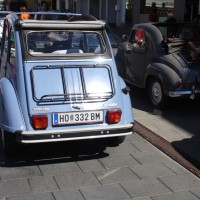Oldtimerfahrt Kobersdorf Schloss Spiele Kobersdorf Böck Citroen 2CV