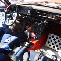 Rebenland Rallye 2014 Ford Escort RS 2000 Rino Muradore Service Innenraum Cockpit