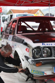 Lavanttal Rallye 2014 Ford Escort RS 2000 Mk 2 Gerhard Openauer Wolfgang Scheitz Unfall Crash Schaden Blech Service