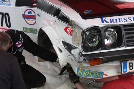 Lavanttal Rallye 2014 Ford Escort RS 2000 Mk 2 Gerhard Openauer Wolfgang Scheitz Unfall Crash Schaden Blech Service