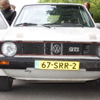 Schneebergland Rallye 2014 VW Golf I GTI Kris Rosenberger Christina Kaiser Service