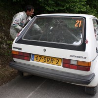 Schneebergland Rallye 2014 VW Golf I GTI Kris Rosenberger Christina Kaiser Service