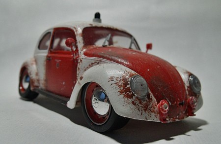 VW Käfer Modell Feuerwehr Ratte