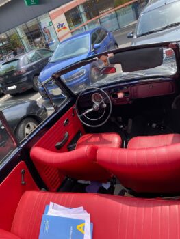 VW Käfer Cabrio Sitze Lenkrad Leder