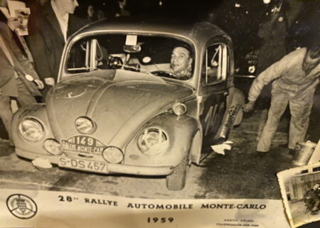 Zyklopenauge VW Käfer Hans Klinken 28 Rallye Automobile Monte Carlo 1959 Zyklopenauge VW Käfer Hans Klinken 28 Rallye Automobile Monte Carlo 1959